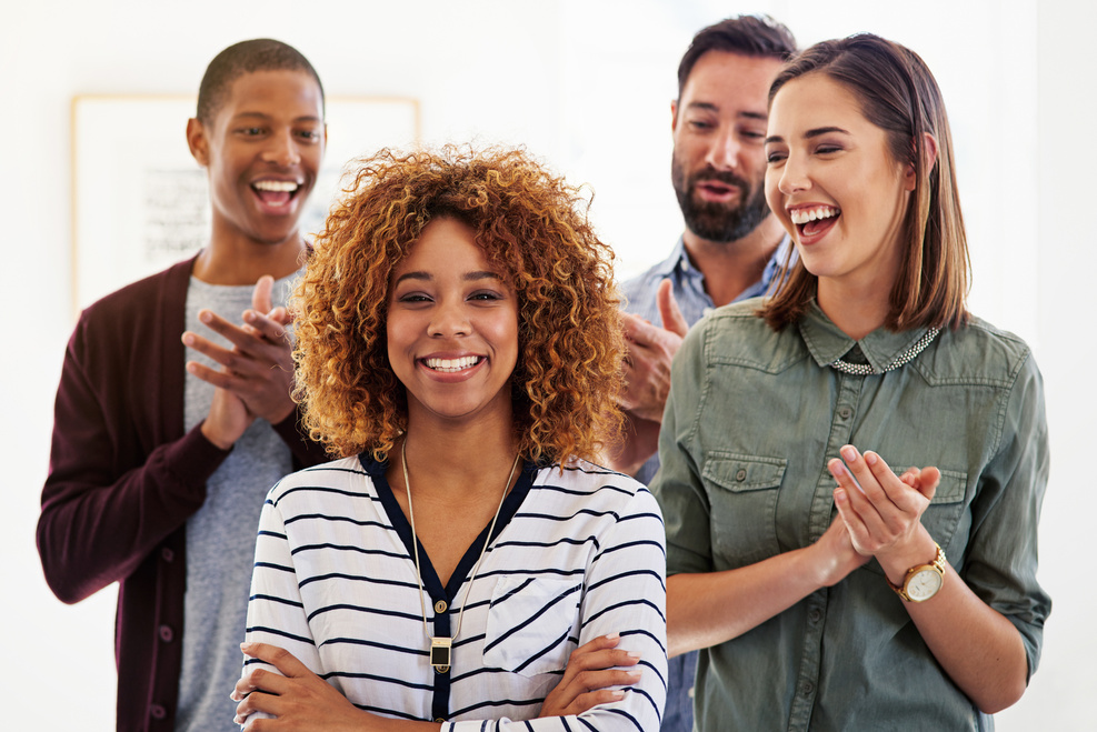 Motivated Leaders Create Motivated Teams. Portrait of a Team of