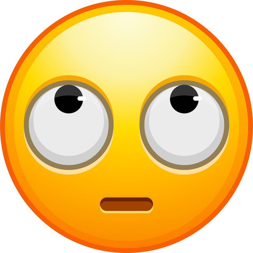 Top quality emoticon. Flushed emoji. Embarrassed emoticon with big eyes. Yellow face emoji. Popular element.